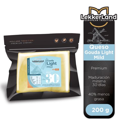 Queso gouda Lekkerland light mild maduro  - 200 g