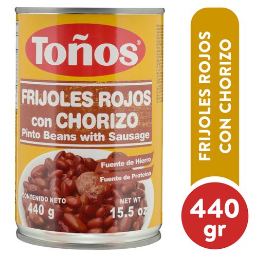 Frijol Toños Preparados Con Chorizo - 440gr