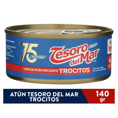 Atún Tesoro del Mar trocitos con aceite - 140 g