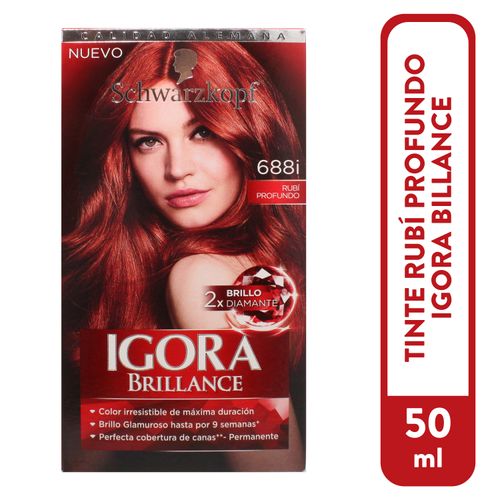 Tinte Schwarzkopf igora brillance tono no 688i rubí profundo - 145 ml