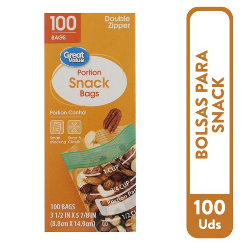 Bolsa Great Value Para Snacks - 100 Uds