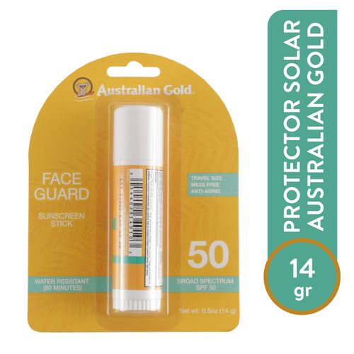 Protector labial Australian Gold face guard stick FPS 50 - 14 g