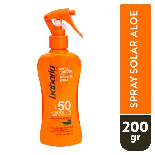 Protector solar Babaria spray aloe FPS 50 - 200 ml