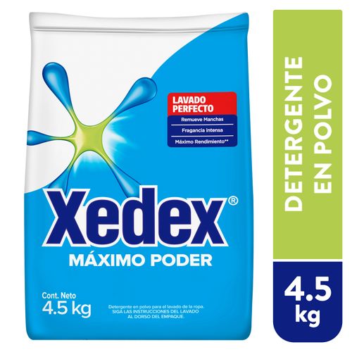 Detergente en Polvo Xedex Poder Máximo 4500gr