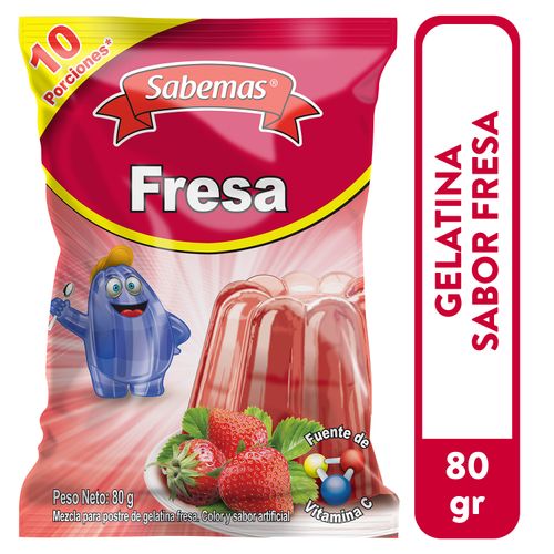 Gelatina Sabemas Sabor Fresa - 80 g