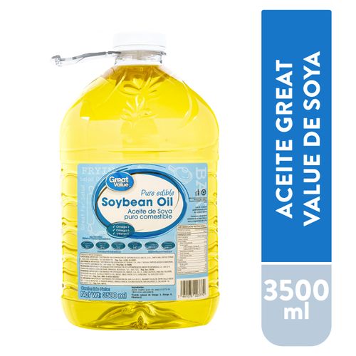 Aceite Great Value de soya - 3500 ml