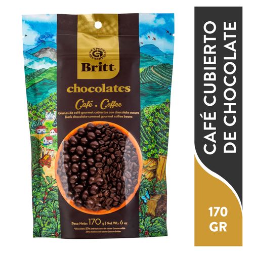 Chocolate Britt granos de café cubiertos de chocolate oscuro - 170 g