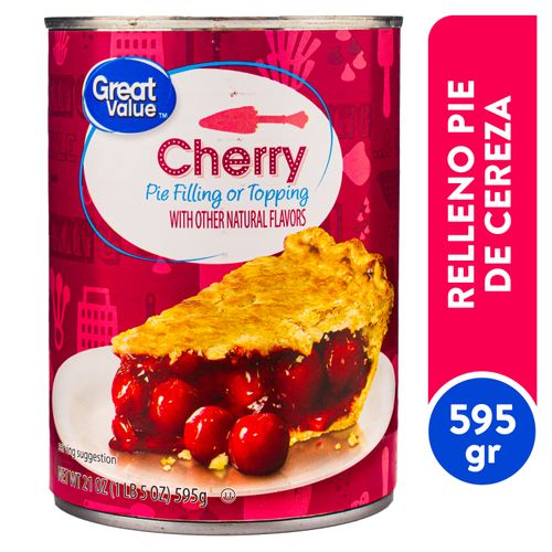 Relleno de pie Great Value cereza - 595 g
