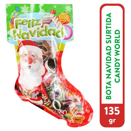 Bota de navidad Candy World dulces surtidos - 135 g