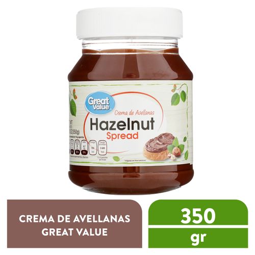 Crema Great Value De Avellanas - 350 g