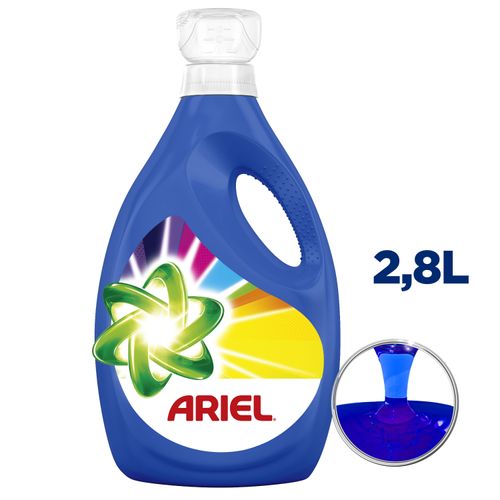 Detergente Líquido Ariel Revitacolor Concentrado Para Lavar Ropa Blanca Y De Color - 2,8Lt