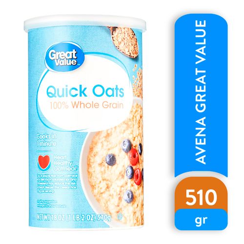 Avena Great Value Quick Oats - 510 g