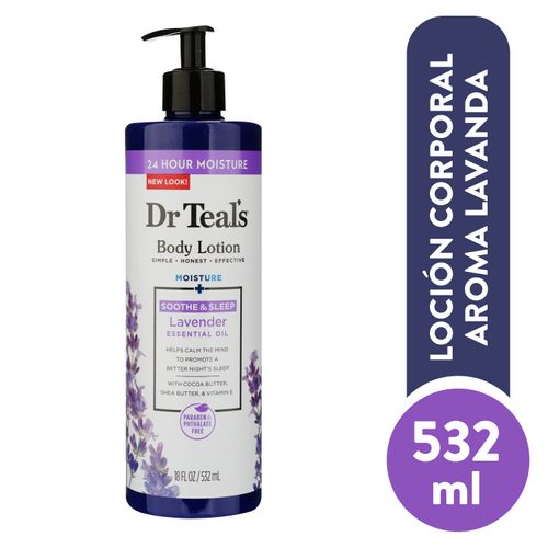 Loción corporal Dr Teal's aroma lavanda - 532 ml
