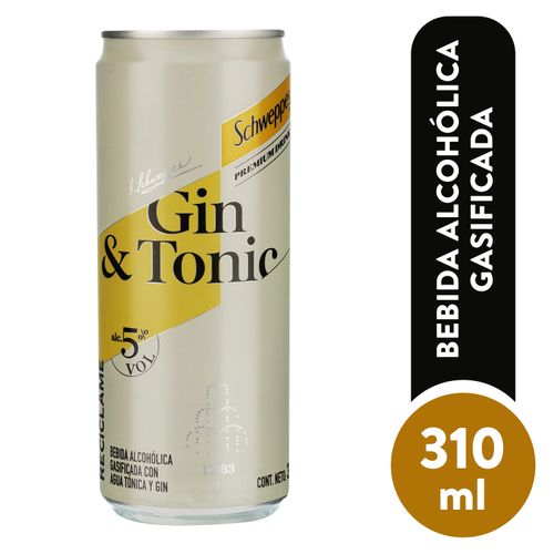 Bebida Schweppes  Gin & Tonic lata Sleek - 310 ml