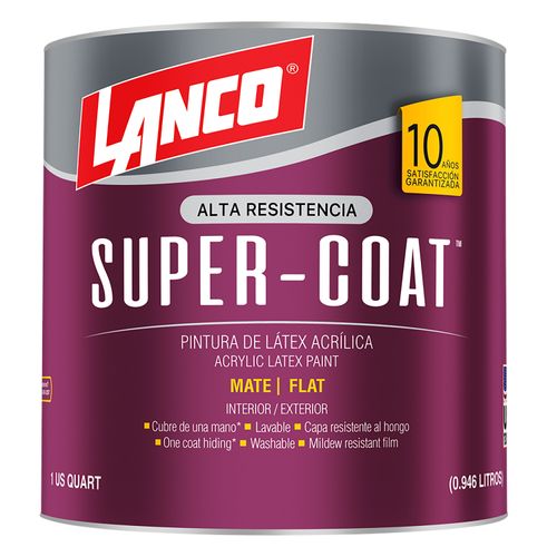 Pintura Látex Acrílica Lanco Super- Coat Color Mate - 1Lt
