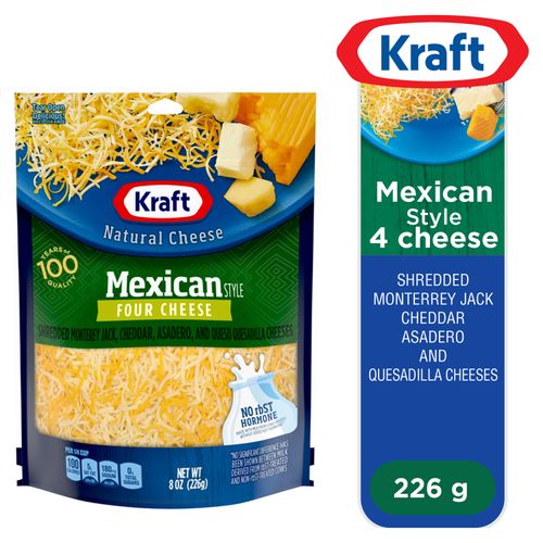 Queso Kraft tipo 4 quesos estilo mexicano - 226 g