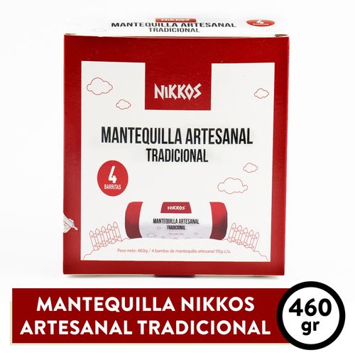 Mantequilla Nikkos barra 4 Uds - 460 g