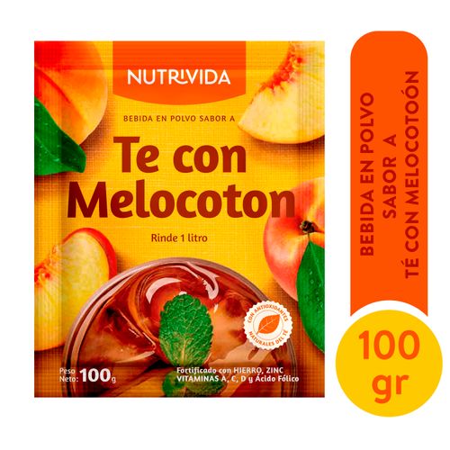 Bebida en polvo Nutrivida sabor té de melocotón - 100 g