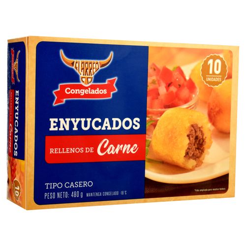 Enyucado El Arreo congelados rellenos de carne 10 Uds - 480 g