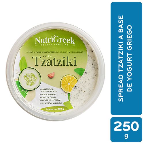 Dip Nutrigreek Tzatziki Untable a Base de Pepino y Yogurt Griego - 250 g