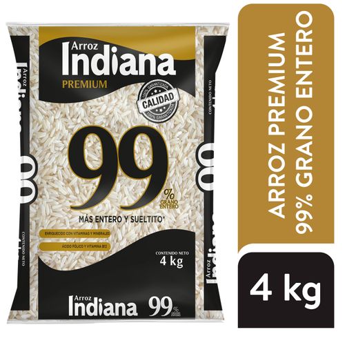 Arroz Indiana 99% Grano Entero -4000gr