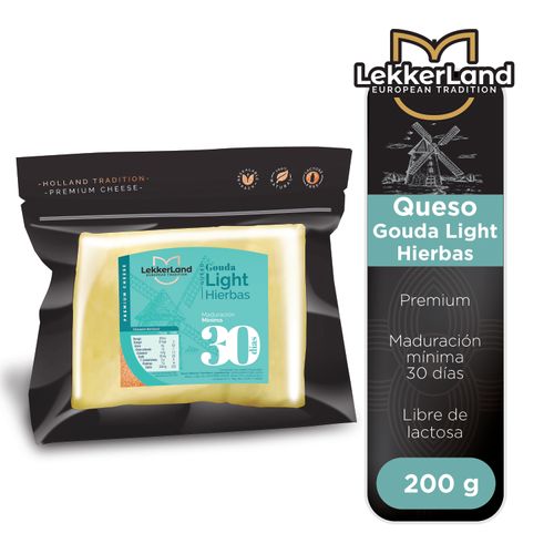 Lekkerland Gouda Lite Hierbas - 200G