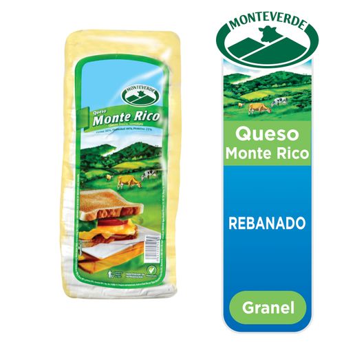 Queso Monte Rico Monteverde Rebanado Kilo -Precio indicado por Kilo
