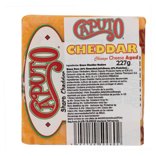 Queso Caputo cheddar maduro - 227 g