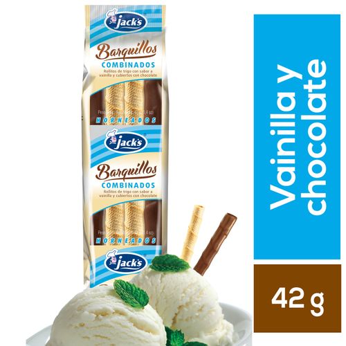 Barquillos Jack's combinado vainilla chocolate  - 42 g