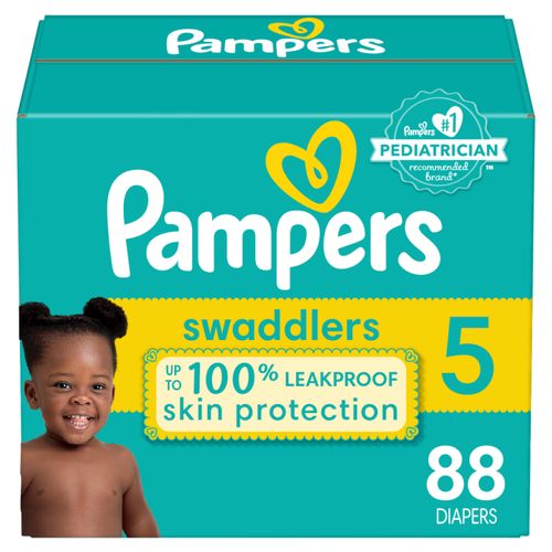 Pañales Pampers Swaddlers Talla 5, 12kg -88uds