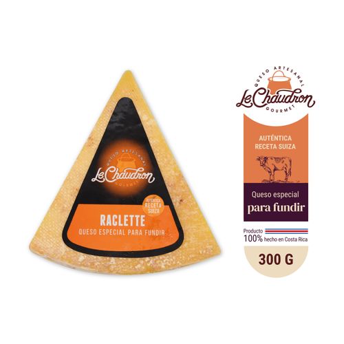 Queso Maduro Le Chaudron Raclette, Especial Para Fundir, 3 Meses De Maduración, Receta Suiza - 350g