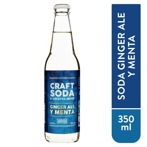 Bebida San Roque soda ginger ale y menta - 355 ml