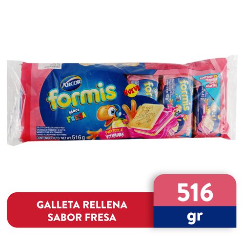 Galletas Formis rellenas de fresa - 516 g
