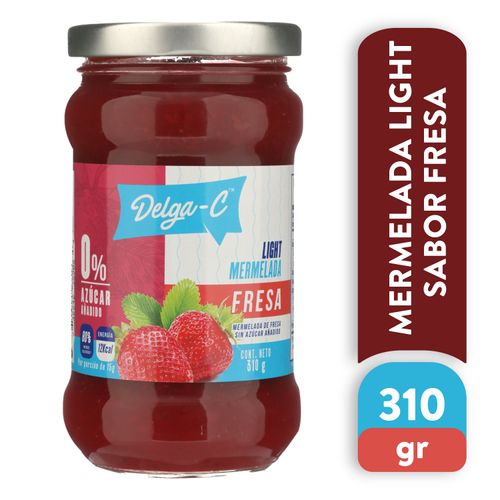 Mermelada de fresa Delga-C sin azúcar añadido - 310 g