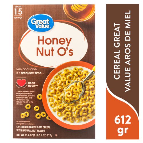 Cereal Great Value Aros Miel - 612 g
