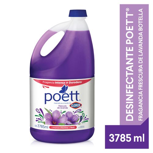 Desinfectante Multiusos Poett, Fragancia Frescura De Lavanda Botella - 3785ml