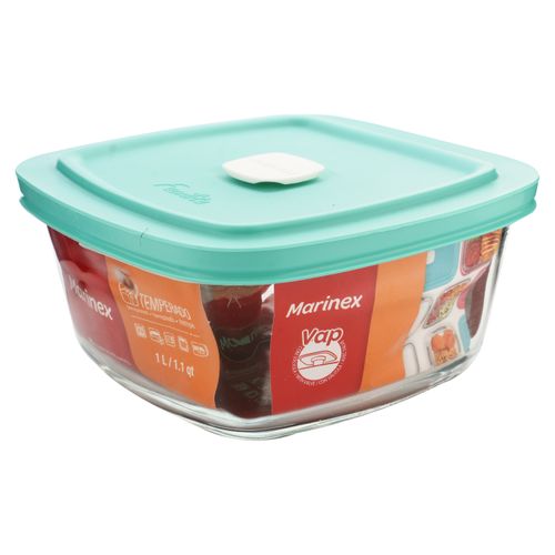 Contenedor Hermético de Vidrio Marinex Facilita Vapor- 1 L