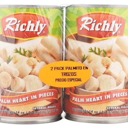 Palmito Trozos Richly Two Pack - 800 g