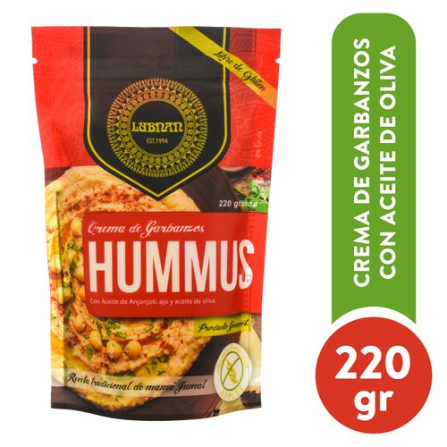 Crema de garvanzos Hummus con aceite de ajonjoli ajo y aceite de oliva doypack - 220 g