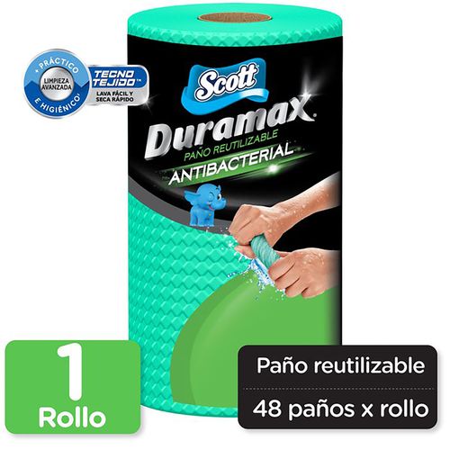 Toalla De Papel Reutilizable Scott Duramax Antibacterial 48 Paños - 1 Rollo