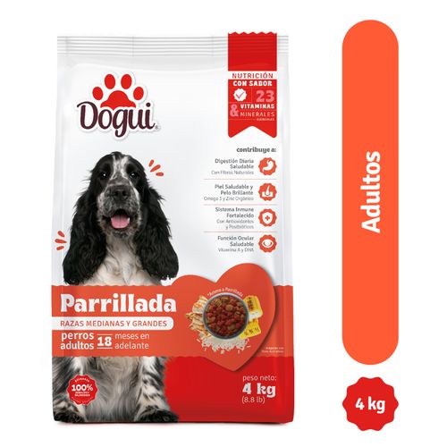 Alimento Dogui Para Perro Adulto Parrillada Razas Medianas Y Grandes - 4 kg