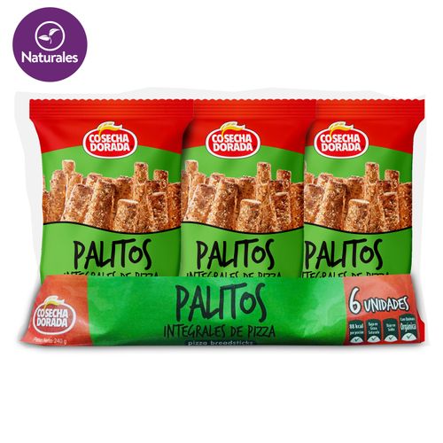 Palitos Cosecha Dorada integrales de pizza 6 Uds - 240 g