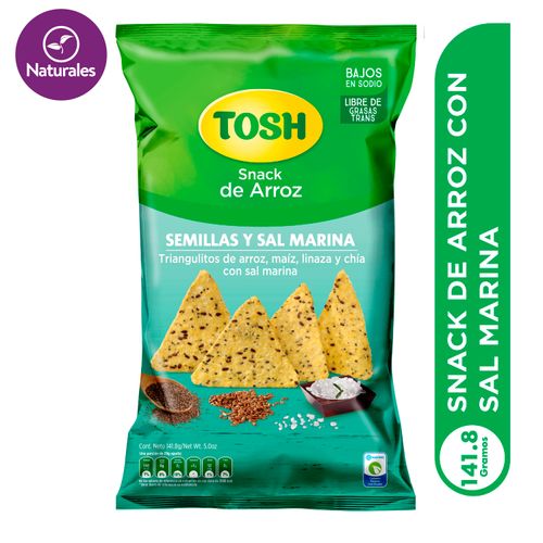 Snack Arroz Semillas Sal Marina Tosh -142g