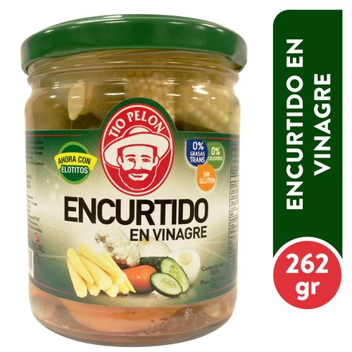 Encurtido Tío Pelón en vinagre y libre de gluten - 262 g