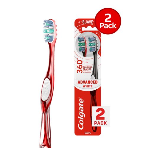 Cepillo de Dientes Colgate 360° Advanced White 2 Pack