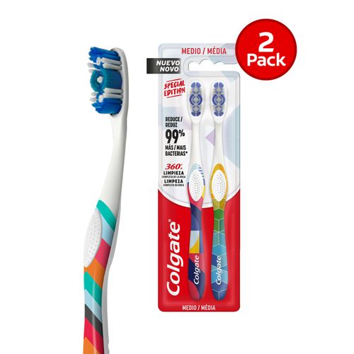 Cepillo de Dientes Colgate 360° Edición Especial, 2 Pack