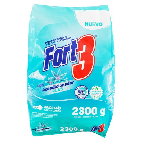 Detergente en polvo Fort 3 acondicionador plus - 2300 g