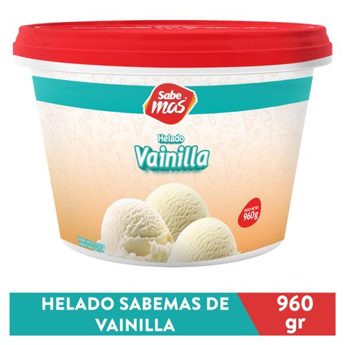 Helado Sabemas vainilla elaborado con grasa vegetal - 960 g