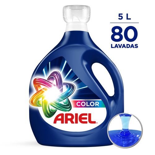 Detergente líquido Ariel remueve manchas y cuida el color - 5000 ml