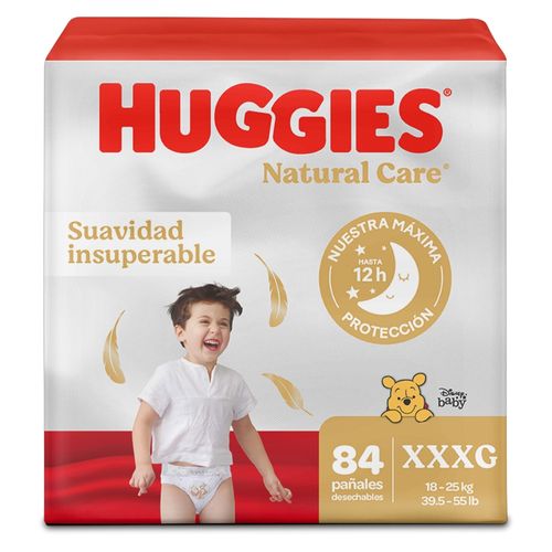 Pañales Huggies Natural Care Etapa 6/XXXG Suavidad Insuperable - 84 uds